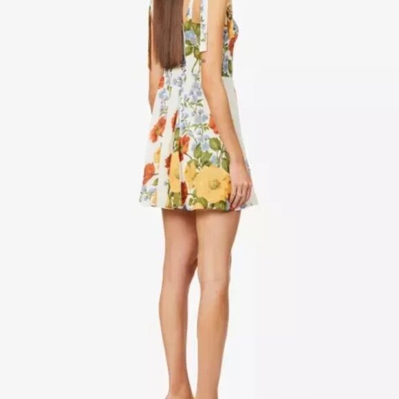 NEW Reformation Niara Floral Mini Dress in multi size 12 - Picture 4 of 10